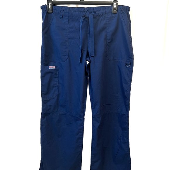 Cherokee Workwear Women's 4 Pocket Low Rise Drawstring Cargo Scrub Pants - Picture 1 of 16